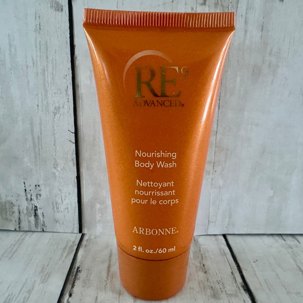 Arbonne RE9 Advanced Nourishing Body Wash 2 fl oz Travel Size Vegan New Sealed